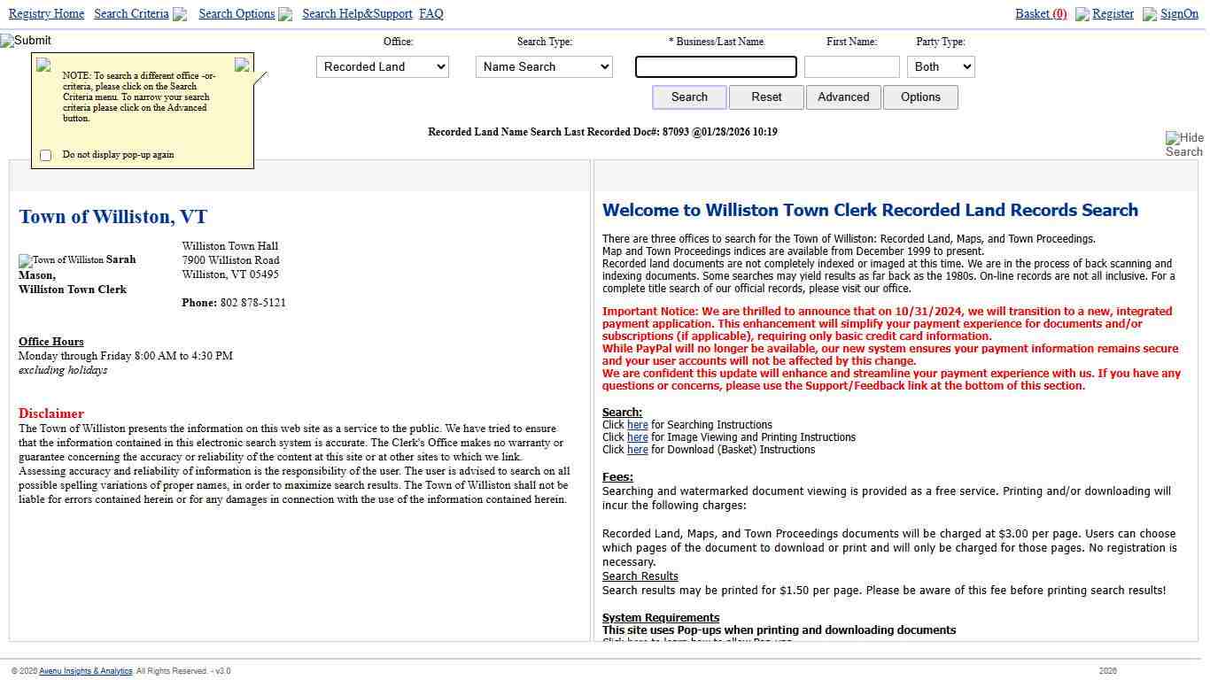 Welcome to 20/20 Perfect Vision Land Records I2